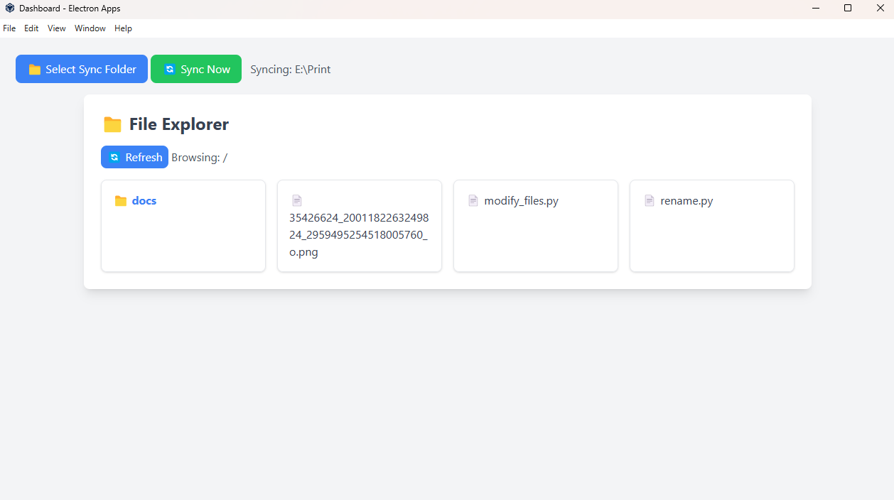 Local File Sharing System Screenshot 1