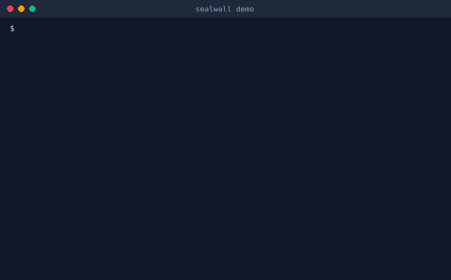 sealwall terminal demo