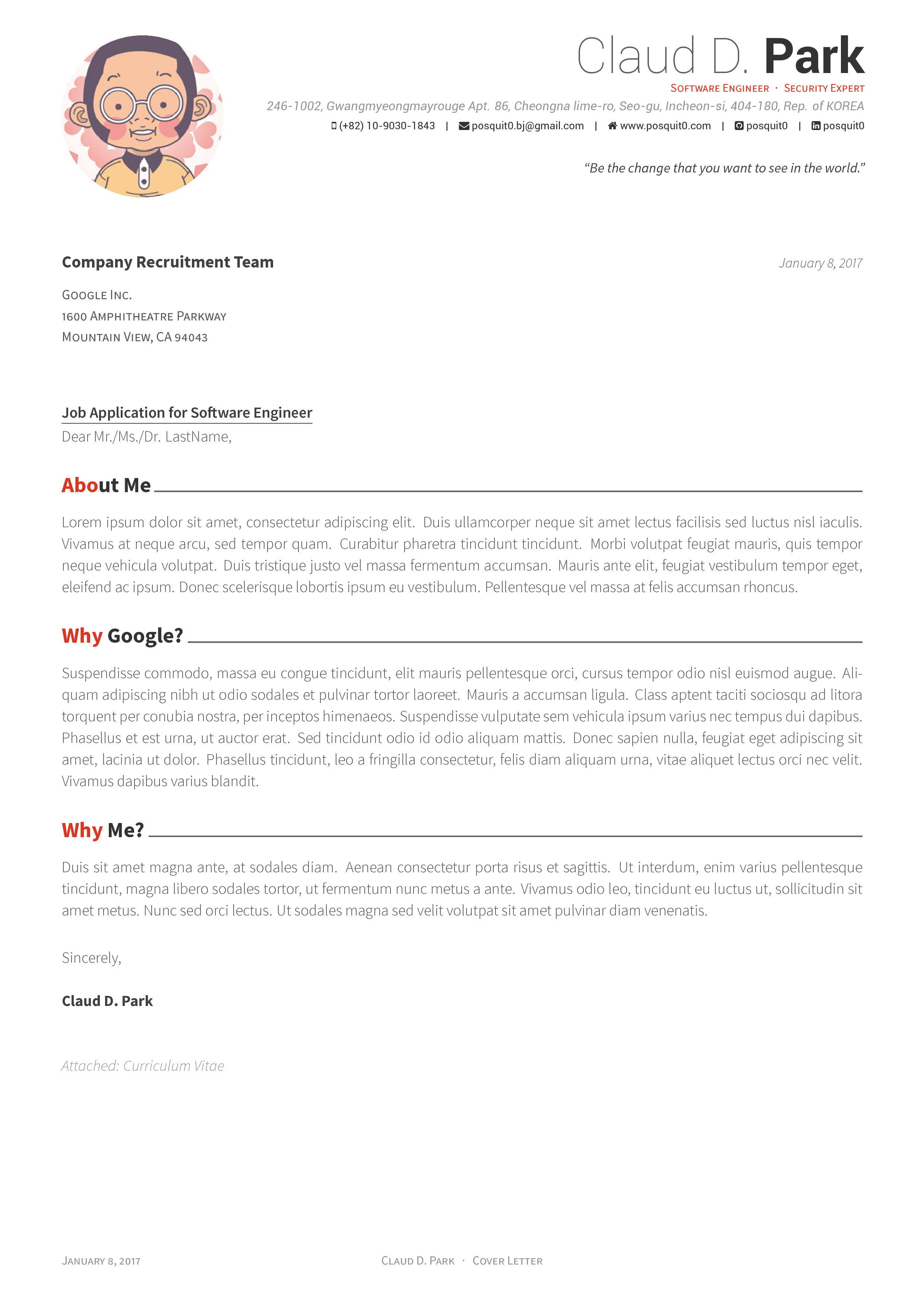 Cover Letter(Awesome)