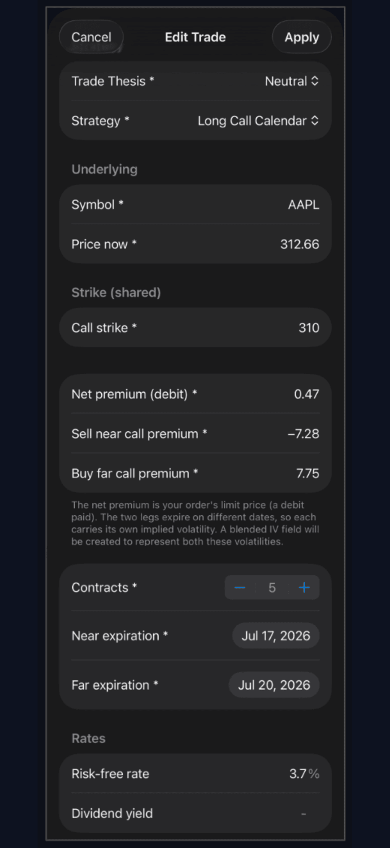 Validate or edit the imported Robinhood trade