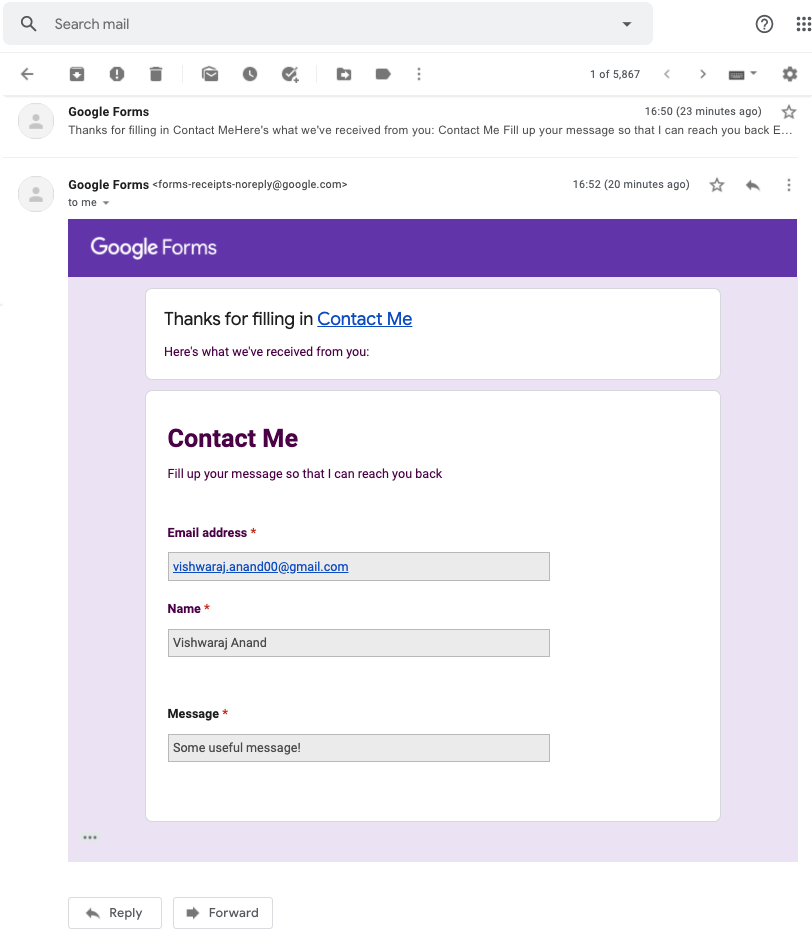 Google Form Preview