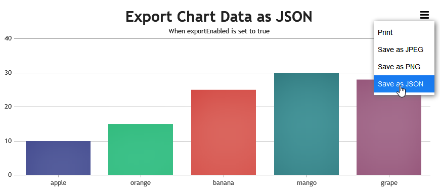 exportEnabled true