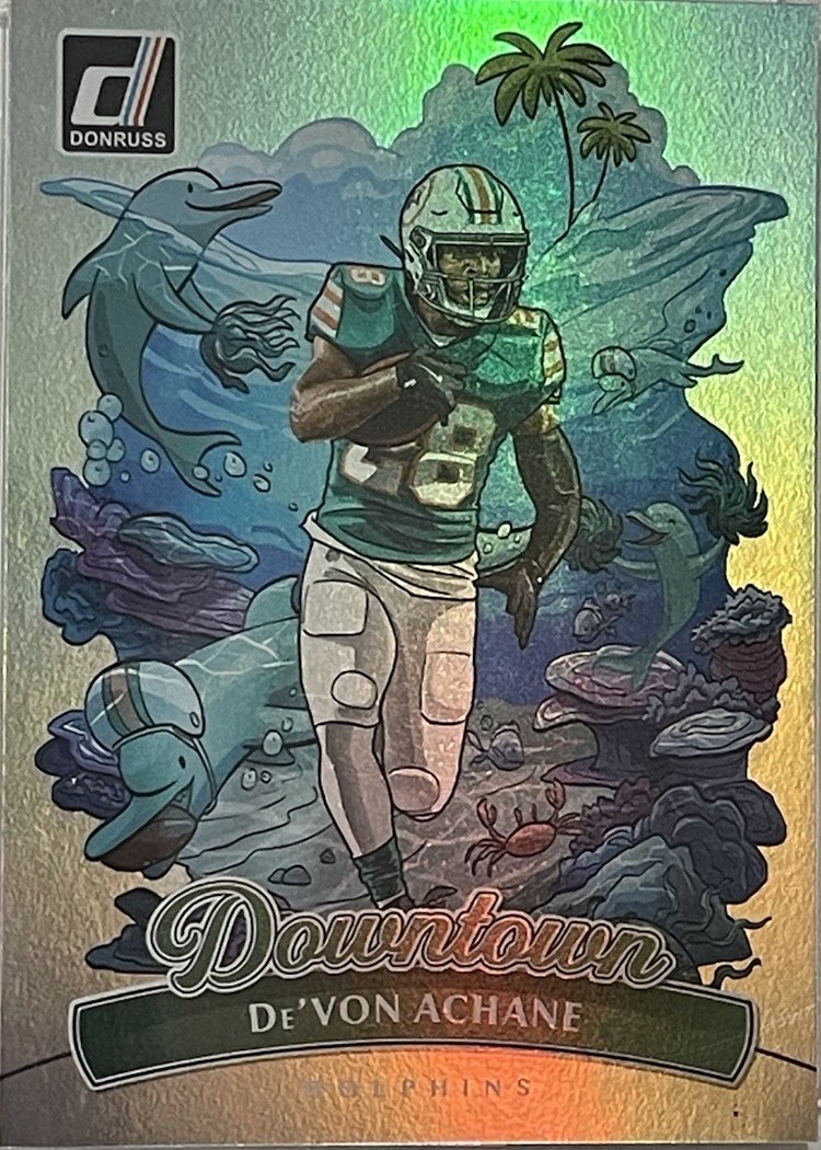 De'Von Achane 2025 Panini Donruss front
