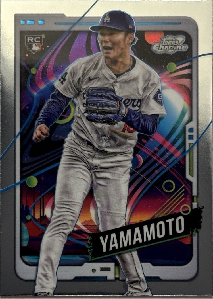Yoshinobu Yamamoto 2024 Topps Cosmic Chrome Base