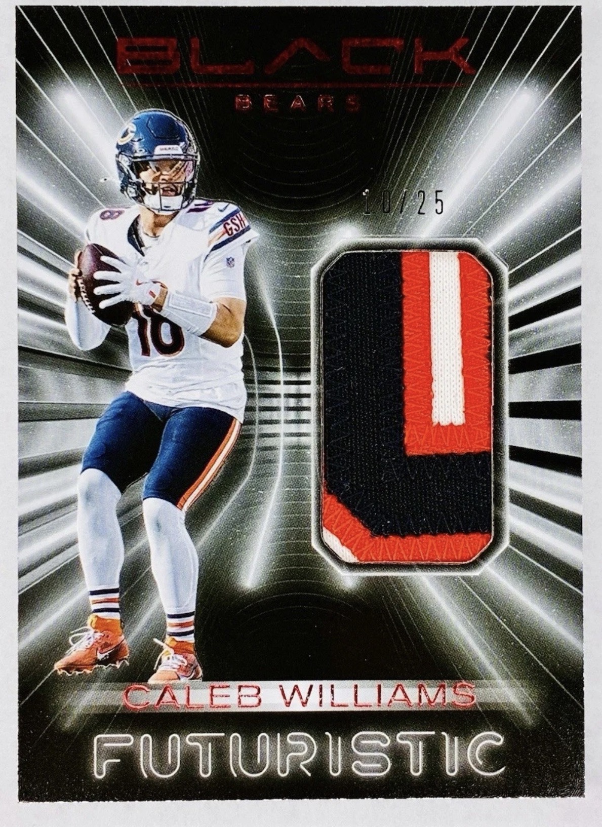 Caleb Williams 2025 Panini Black front