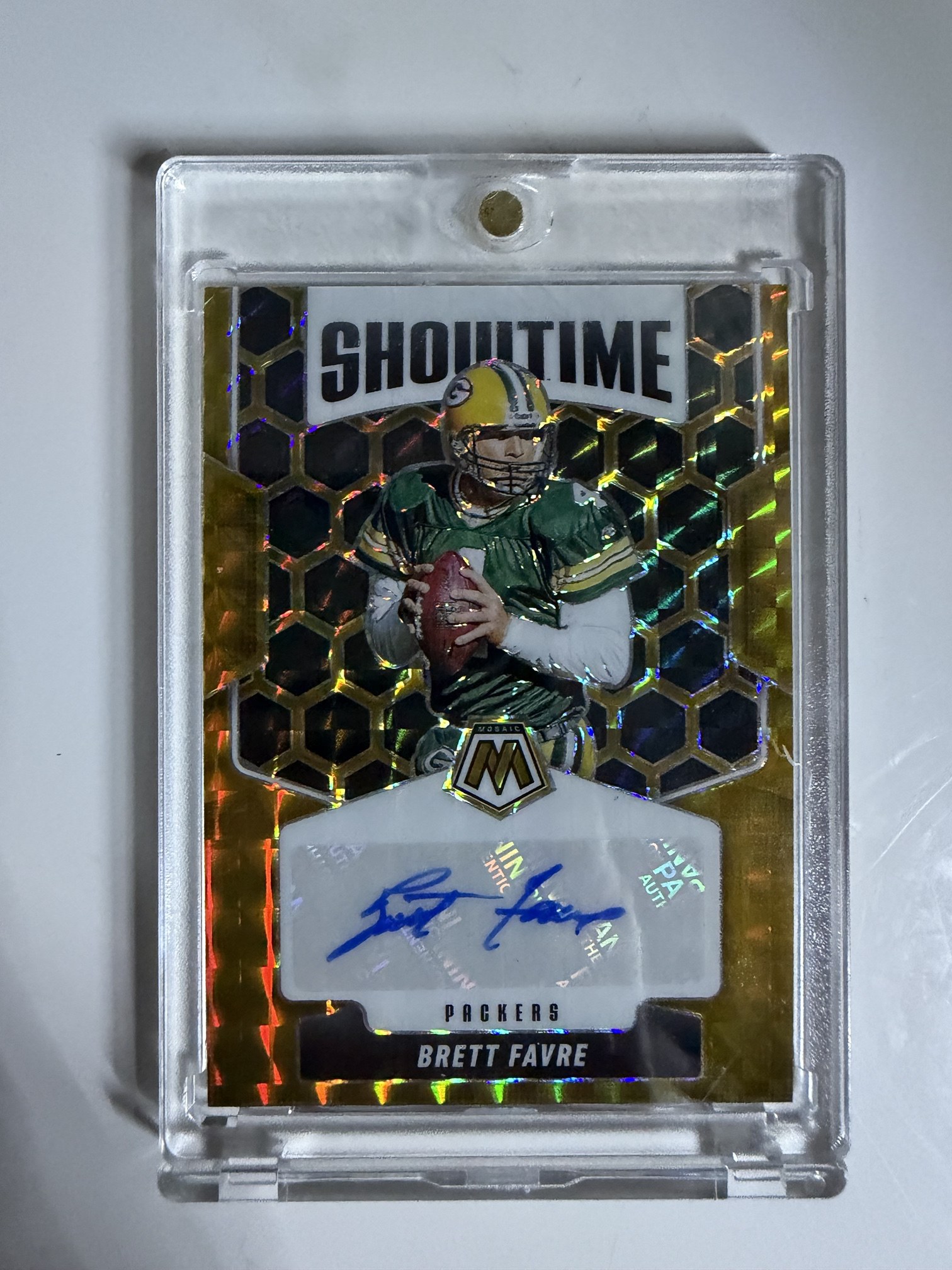 Brett Favre 2025 Panini Mosaic front