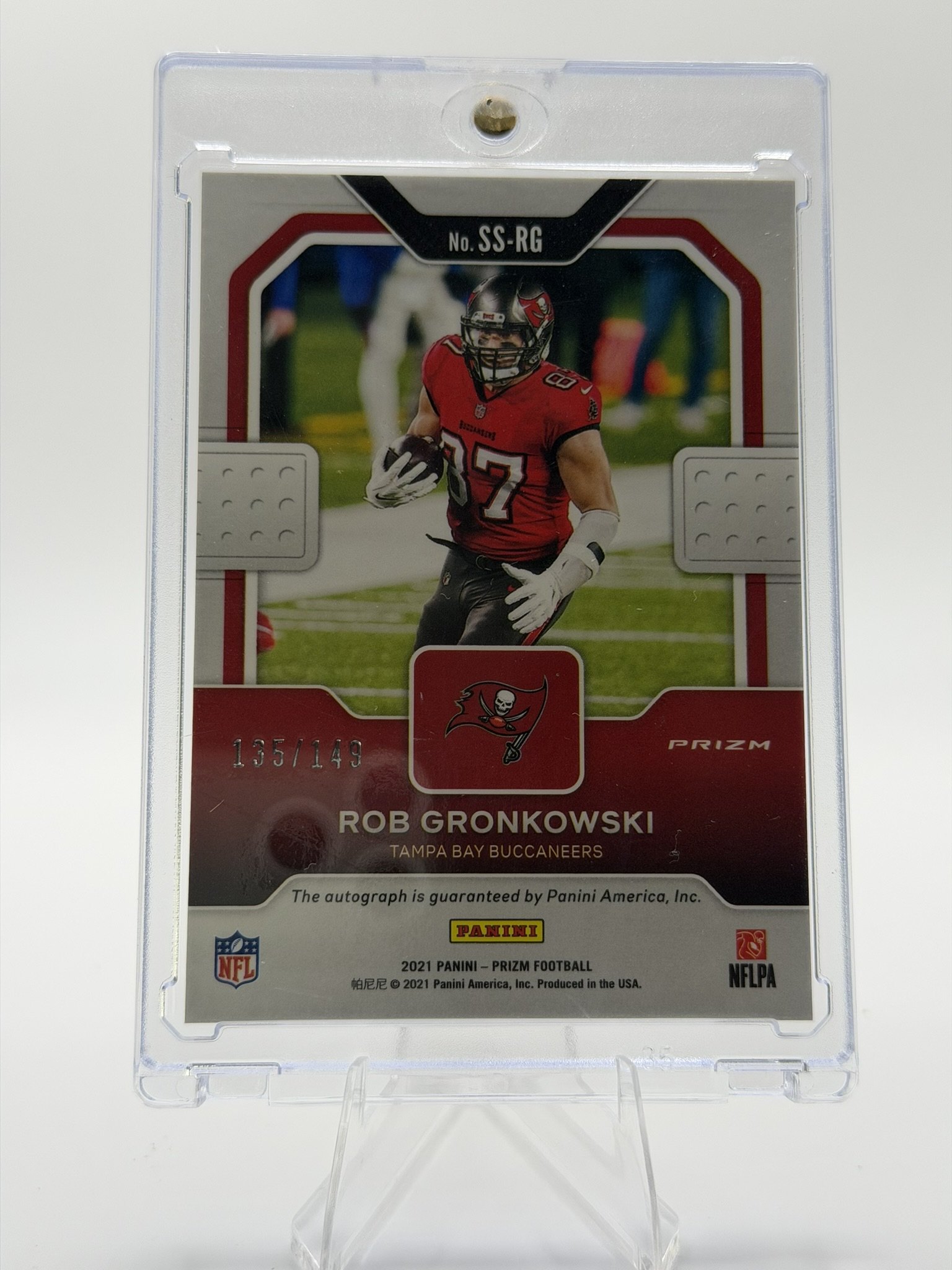 Rob Gronkowski 2021 Panini Prizm back