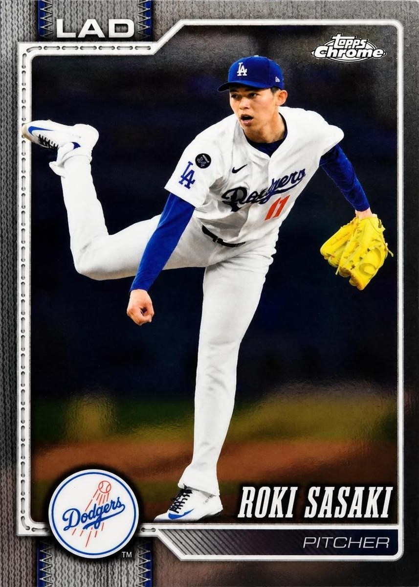 Roki Sasaki 2026 Topps Chrome front