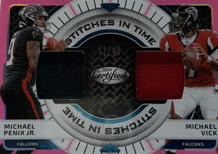 Michael Penix Jr. & Michael Vick 2024 Panini Certified front