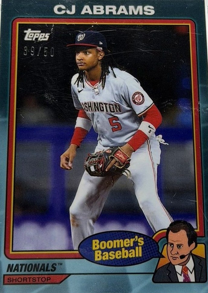 CJ Abrams 2024 Topps x Chris Berman Boomer's Baseball front
