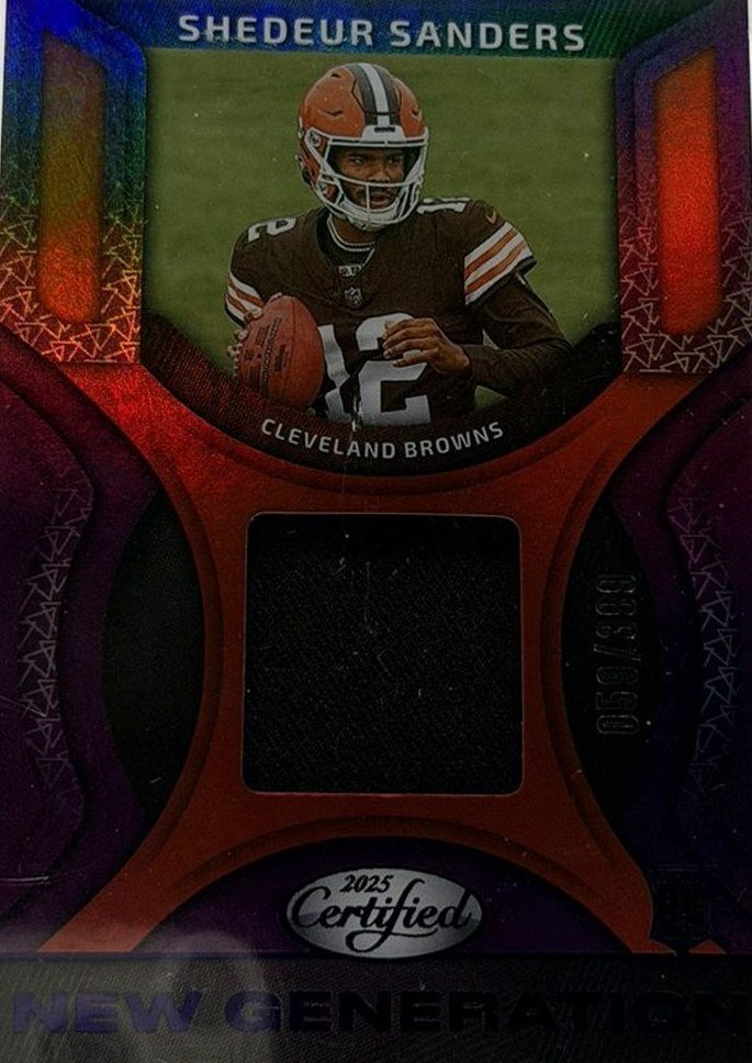 Shedeur Sanders 2025 Panini Certified front
