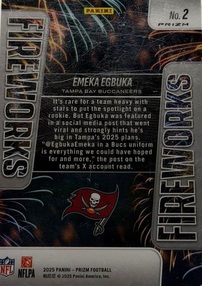 Emeka Egbuka 2025 Panini Prizm back