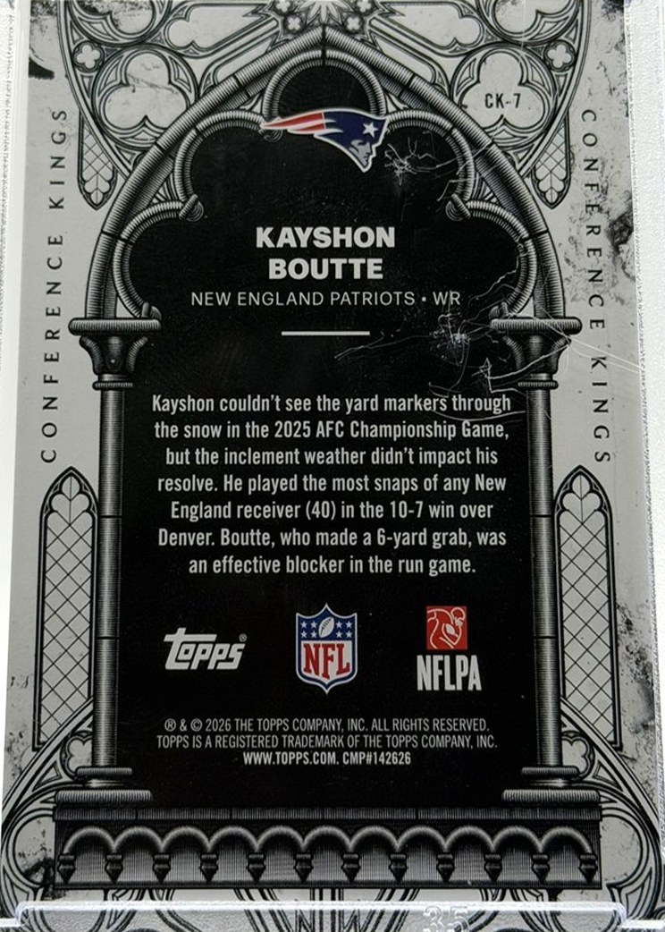 Kayshon Boutte 2026 Topps back