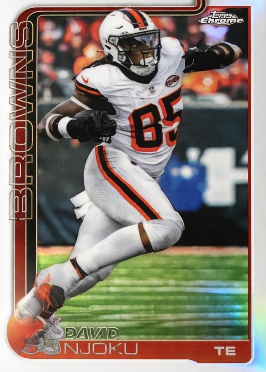 David Njoku 2025 Topps Chrome front