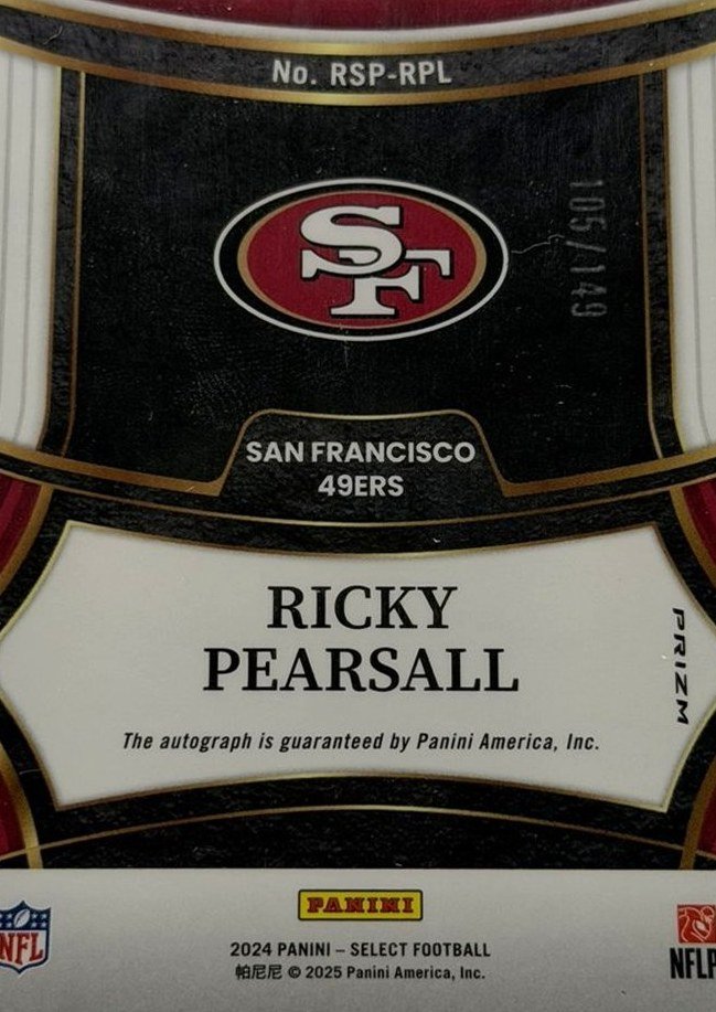 Ricky Pearsall 2024 Panini Select back
