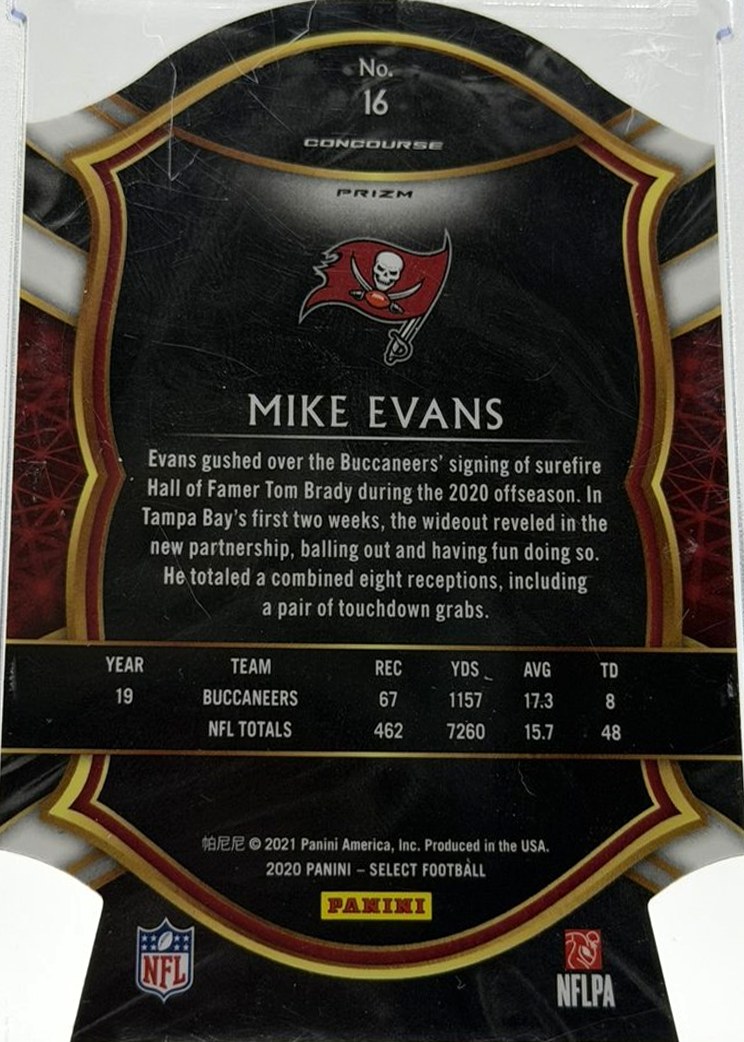 Mike Evans 2020 Panini Select back