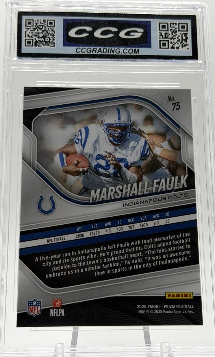 Marshall Faulk 2025 Panini Prizm back
