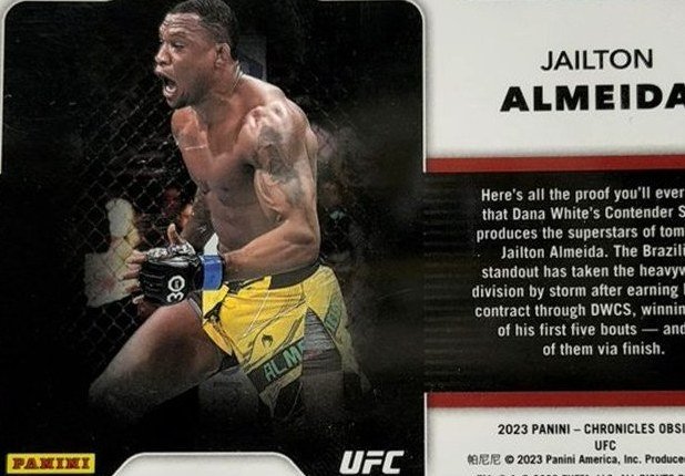 Jailton Almeida 2023 Panini Chronicles UFC back