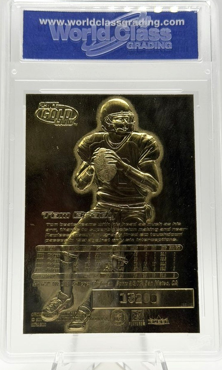 Tom Brady 2000 Fleer Ultra 23KT Gold back