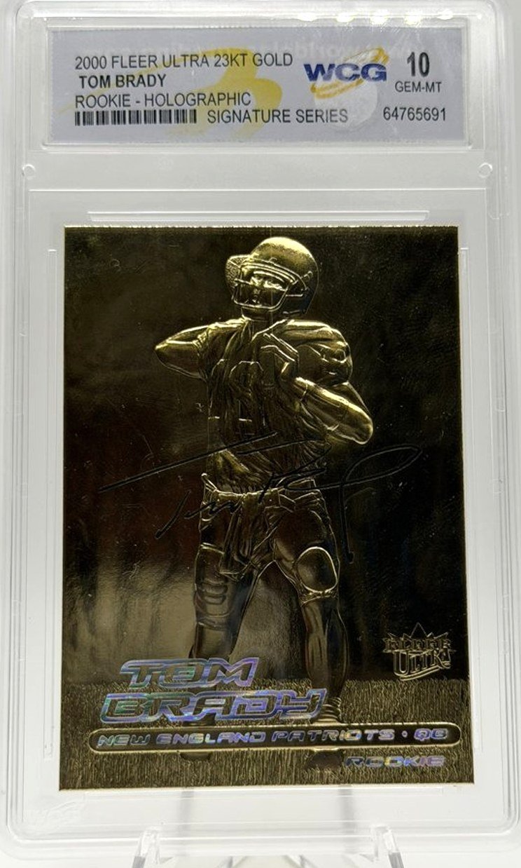 Tom Brady 2000 Fleer Ultra 23KT Gold front