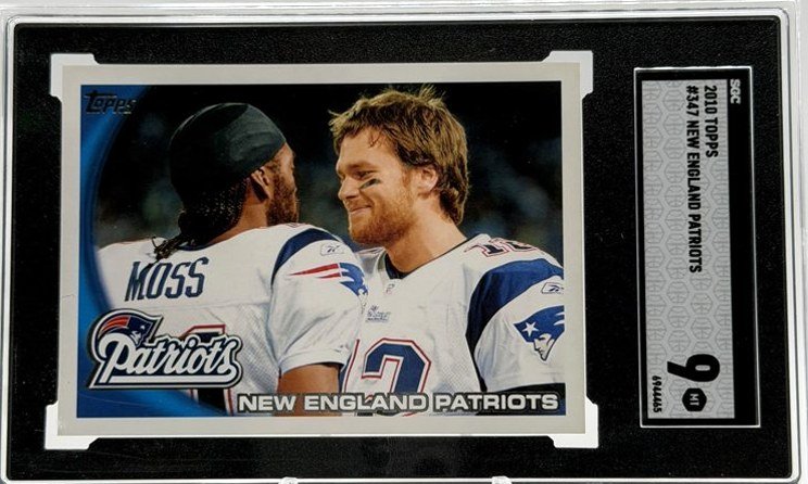 Tom Brady & Randy Moss 2010 Topps front
