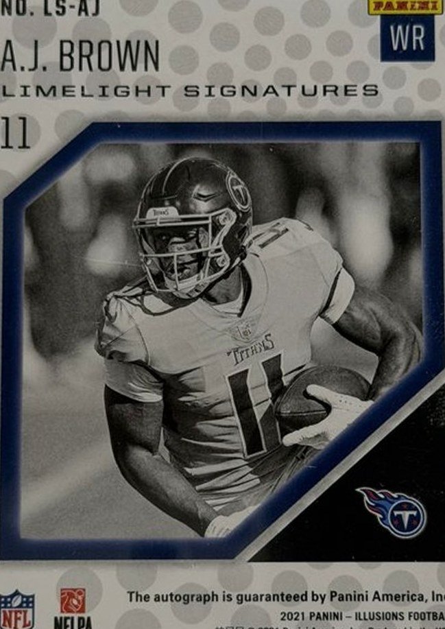 A.J. Brown 2021 Panini Illusions back