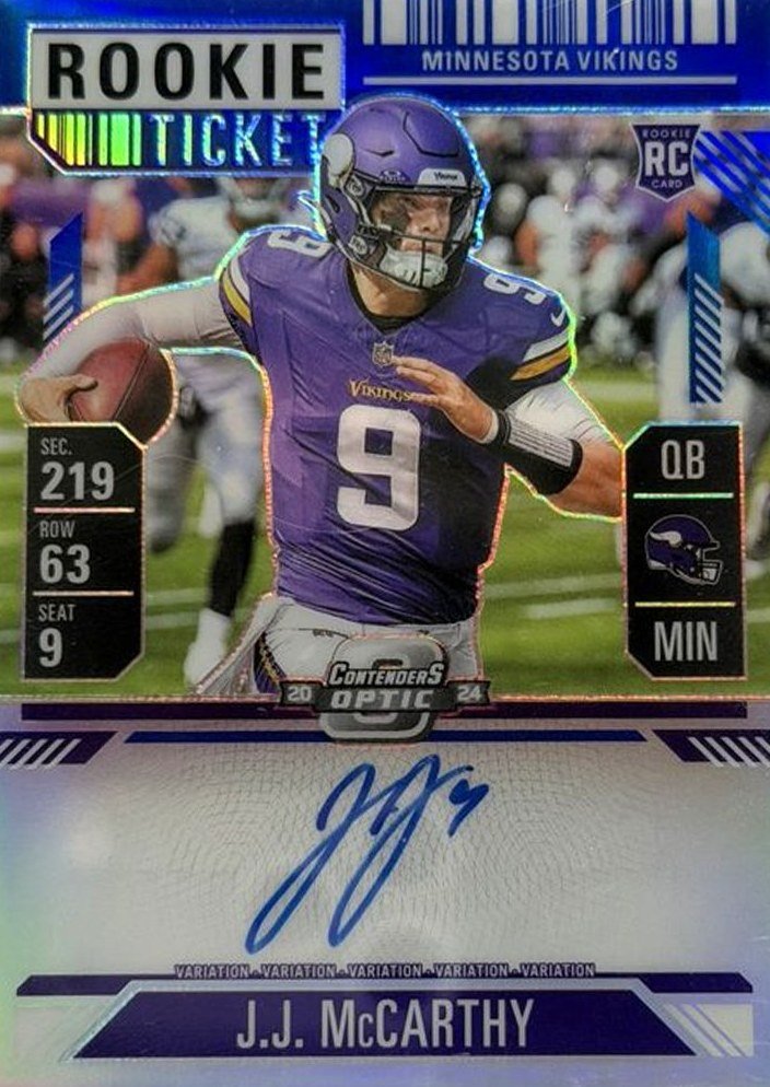 J.J. McCarthy 2024 Panini Contenders Optic front