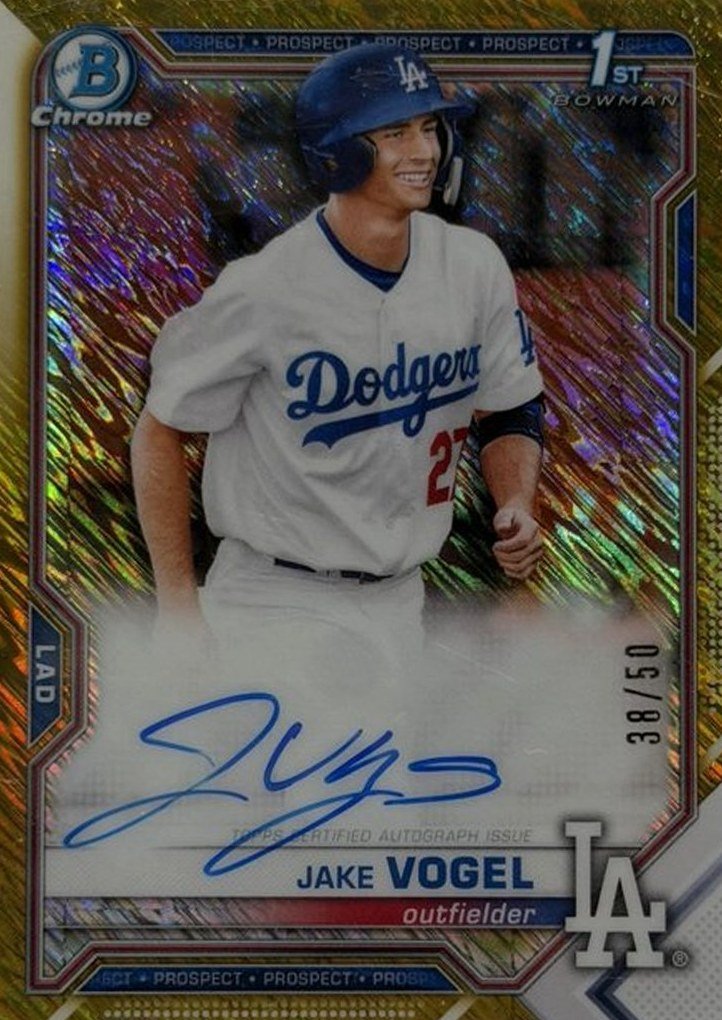 Jake Vogel 2021 Bowman Chrome front