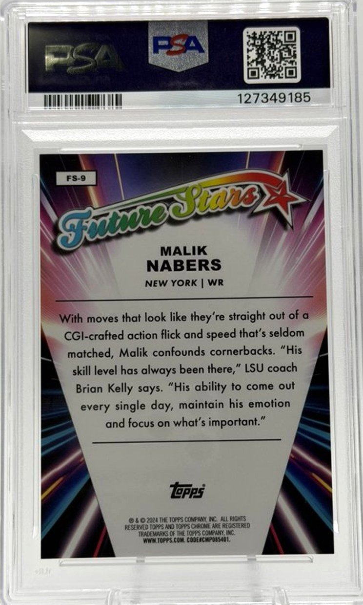Malik Nabers 2024 Topps Chrome back