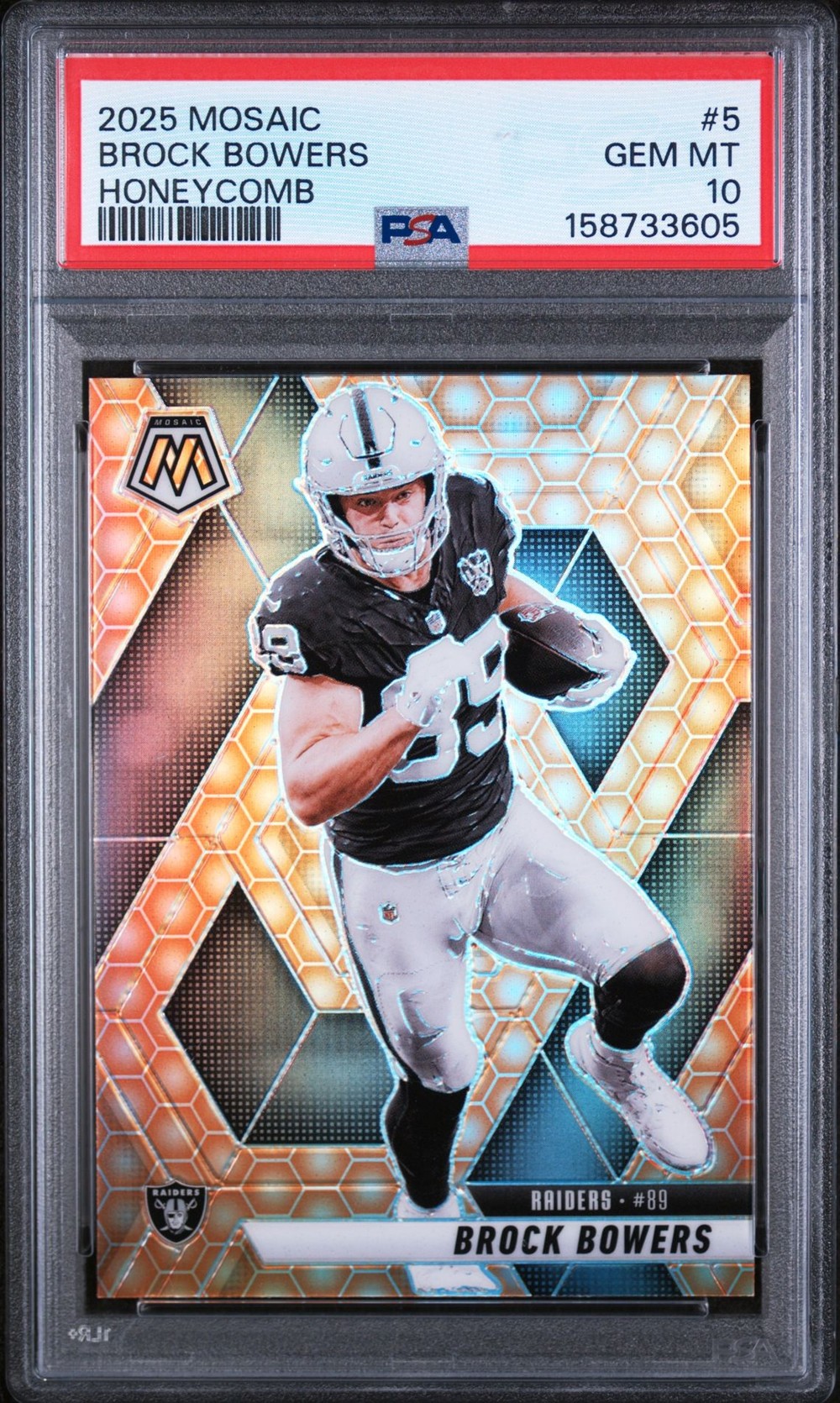 Brock Bowers 2025 Panini Mosaic front