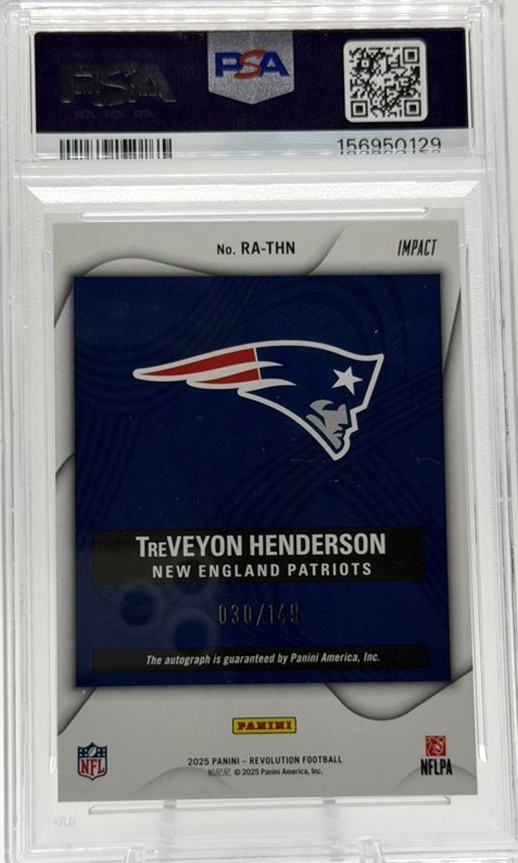 TreVeyon Henderson 2025 Panini Revolution back