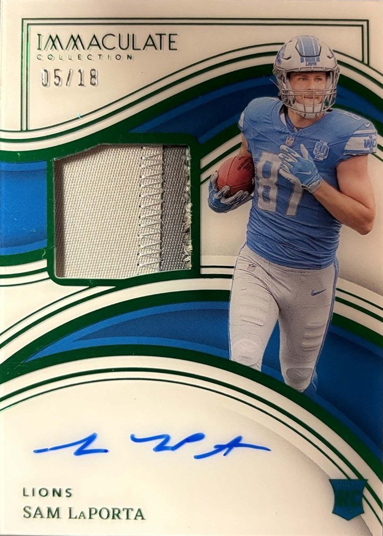Sam LaPorta 2023 Panini Immaculate front