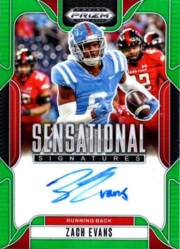 Zach Evans 2025 Panini Prizm Draft Picks front