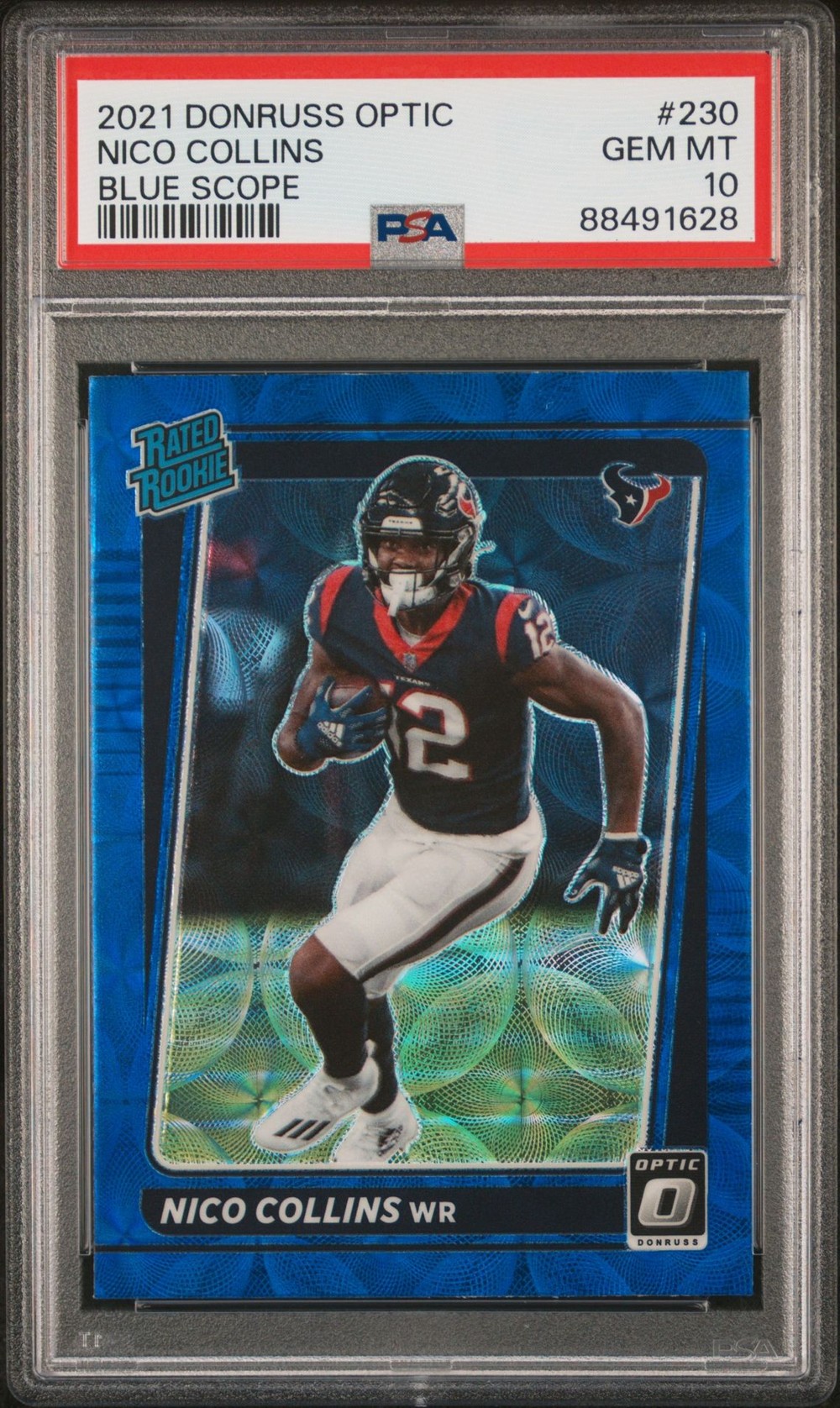 Nico Collins 2021 Donruss Optic front