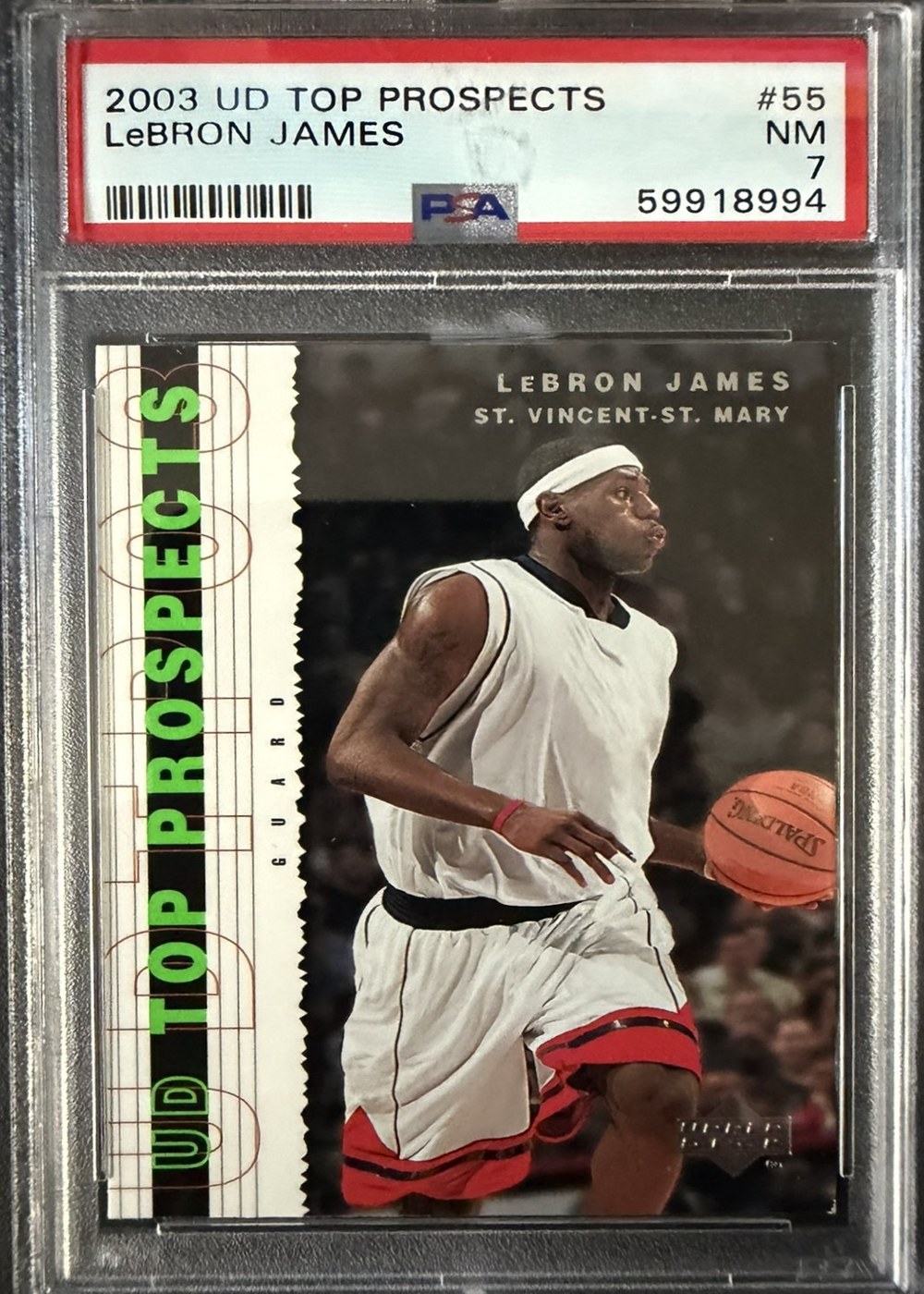 LeBron James 2003 Upper Deck Top Prospects front