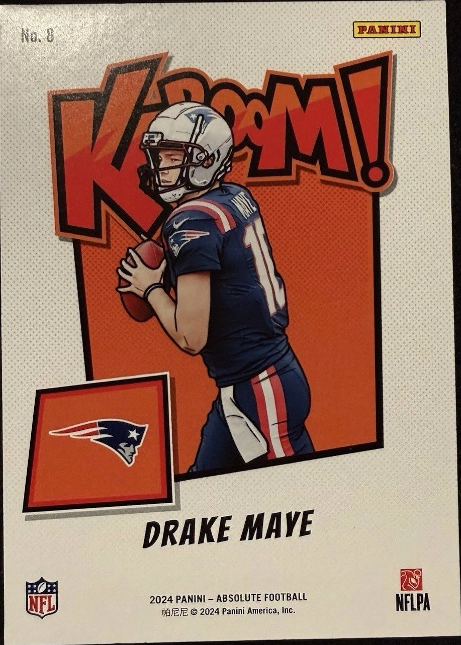 Drake Maye 2024 Panini Absolute back