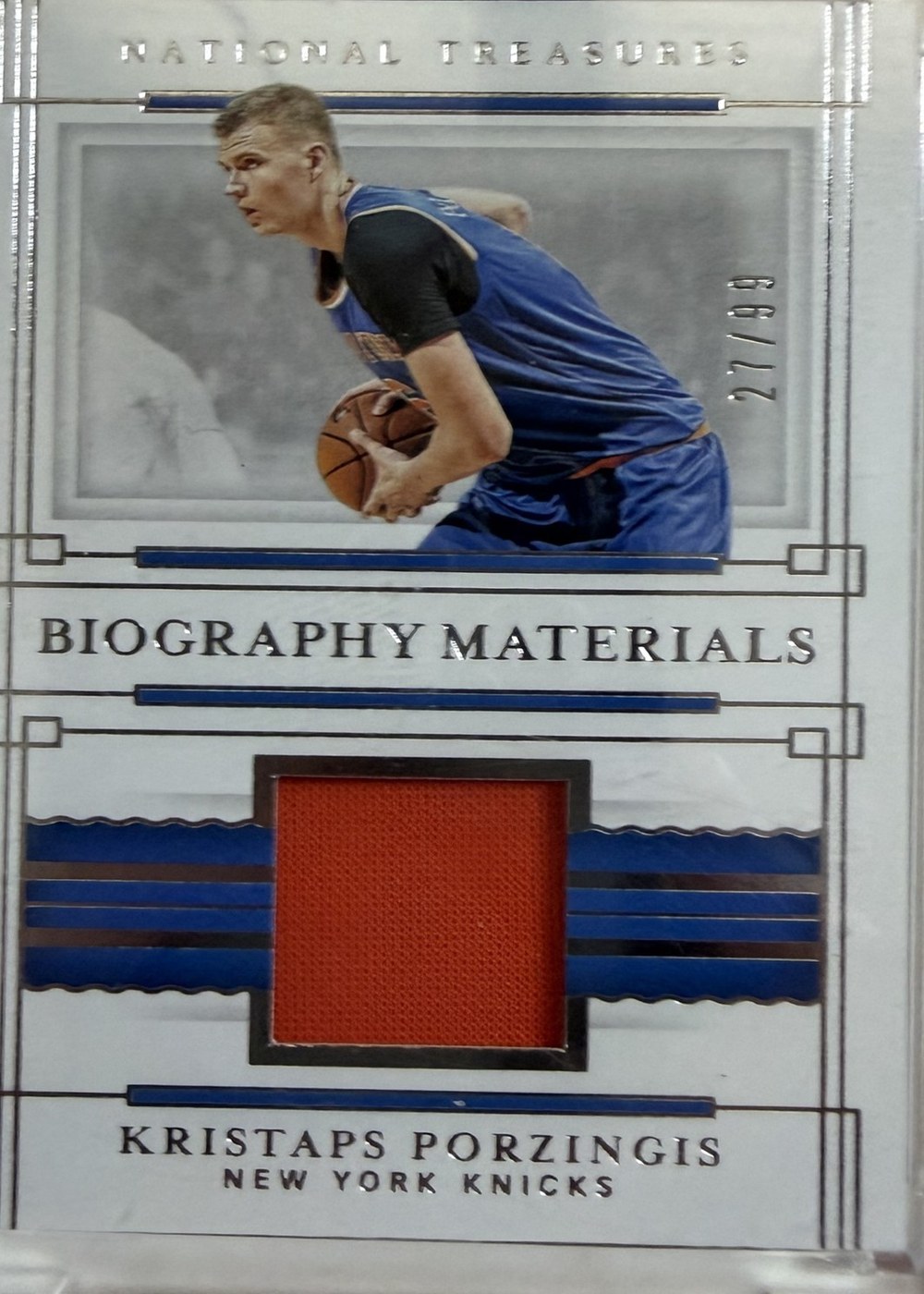Kristaps Porzingis 2020 Panini National Treasures front