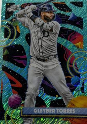 Gleyber Torres 2025 Topps Cosmic Chrome Aqua Equinox Refractor /199