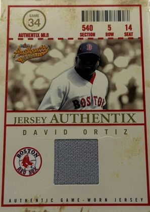 David Ortiz 2005 Fleer Authentix Jersey Authentix