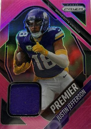 Justin Jefferson 2025 Panini Prizm Premier Jerseys Pink Prizm