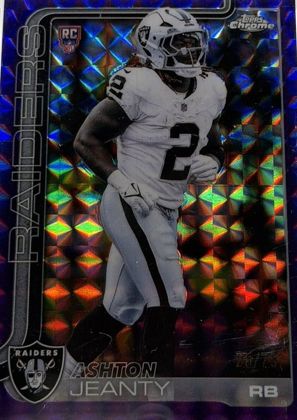 Ashton Jeanty 2025 Topps Chrome Purple Geometric Refractor /75