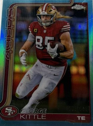 George Kittle 2025 Topps Chrome Teal Refractor /299