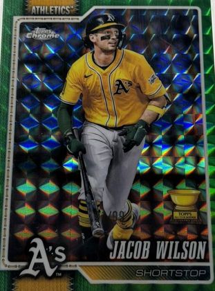 Jacob Wilson 2026 Topps Chrome Green Geometric Refractor /99