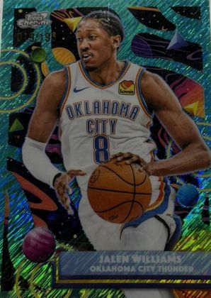 Jalen Williams 2025 Topps Cosmic Chrome Aqua Equinox Refractor /199