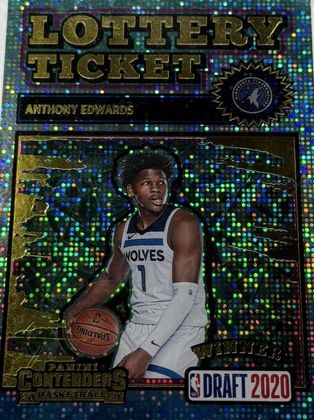 Anthony Edwards 2020 Panini Contenders Lottery Ticket