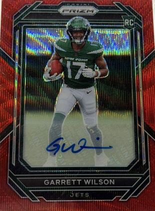 Garrett Wilson 2022 Panini Prizm Rookie Autographs Red Wave /149