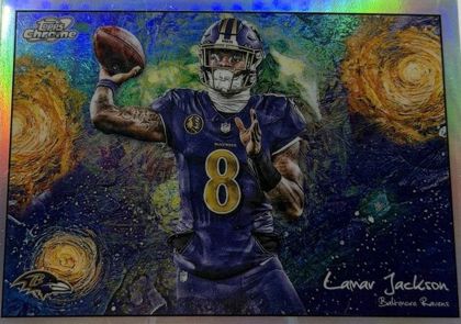Lamar Jackson 2025 Topps Cosmic Chrome Stars in the Night