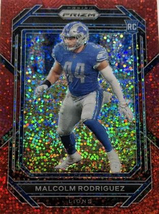 Malcolm Rodriguez 2022 Panini Prizm Red Sparkle Prizm