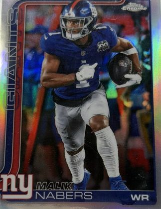 Malik Nabers 2025 Topps Chrome Refractor