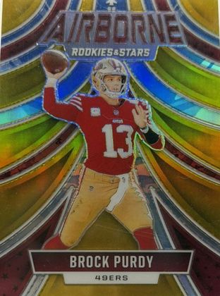 Brock Purdy 2024 Panini Rookies & Stars Airborne Gold /10
